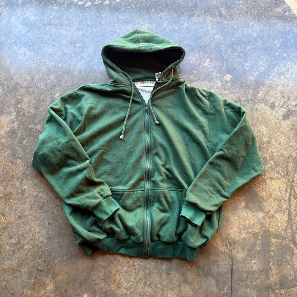 Vintage Boxy Thermal‎ Forest Green Sweatshirt